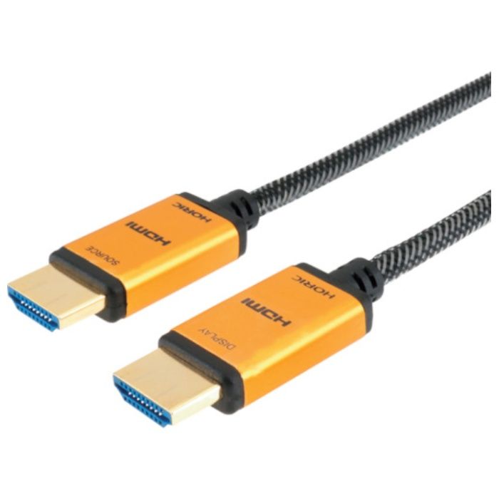 HORIC　光ファイバー　HDMIケーブル　30m　メッシュケーブル　ゴールド　HH300-542GM