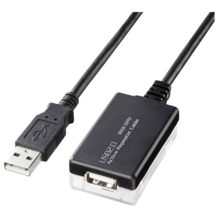 SANWA　12m延長USB2.0アクティブリピーターケーブル