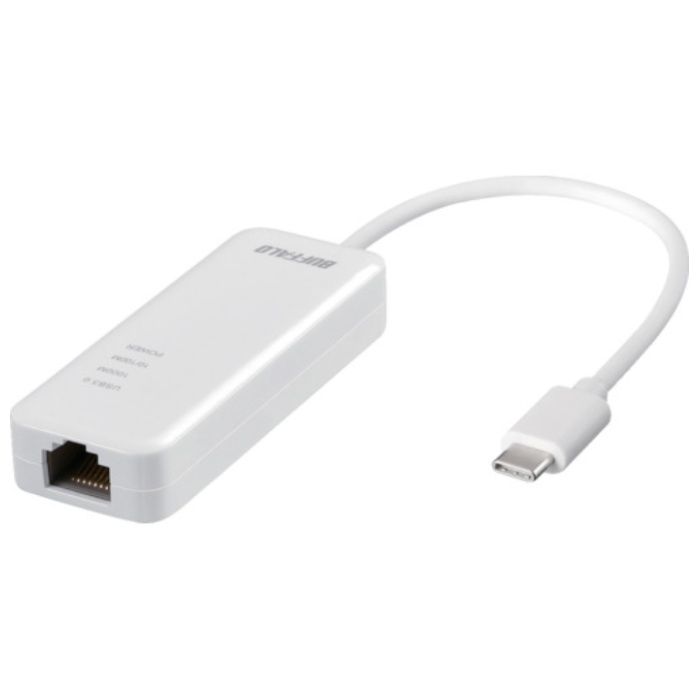 BUFFALO　Giga対応　Type-C　USB3.2(Gen1)用LANアダプター　ホワイト