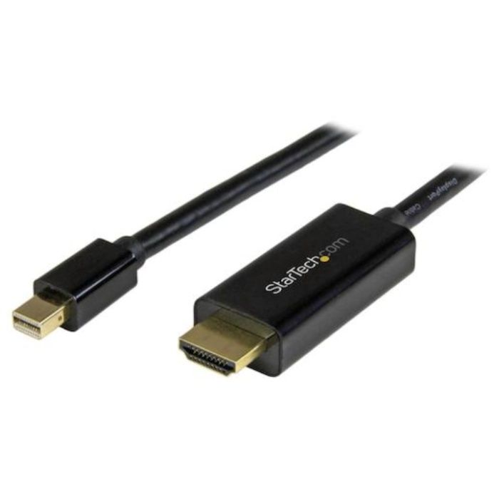 StarTech　ディスプレイ変換ケーブル/mDP　1.2　-　HDMI　1.4/1m/4K30Hz/BK