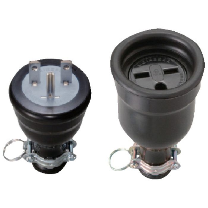 明工　15A　250V　接地防水コネクター(組)