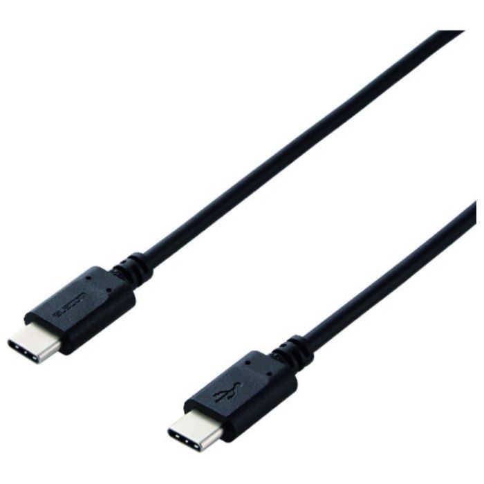 ELECOM　スマホ・タブレット用USBケーブル　USB(C-C)　Power　Delivery対応　1.0m　ブラック