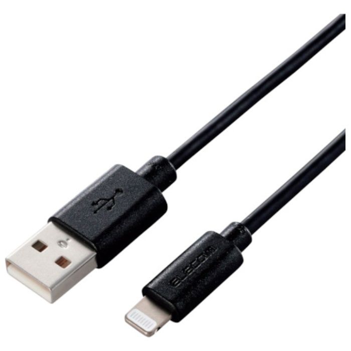 ELECOM　Lightningケーブル　スタンダード　0.5m　ブラック