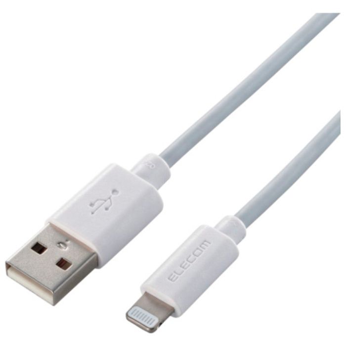 ELECOM　Lightningケーブル　スタンダード　1.0m　ホワイト