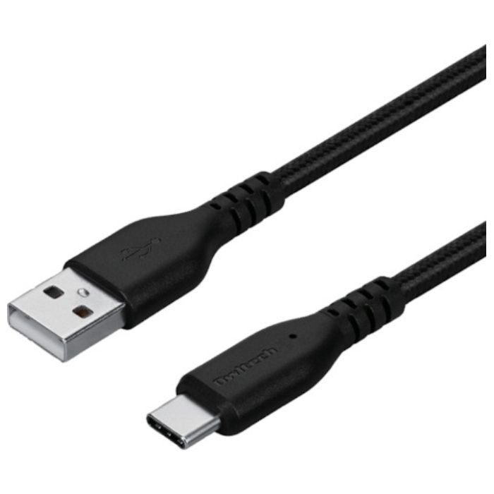 Owltech　断線に強く柔らかい　USB　タイプA　to　Cケーブル　1m　ブラック