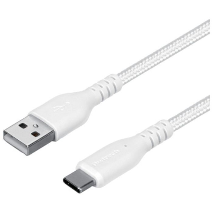 Owltech　断線に強く柔らかい　USB　タイプA　to　Cケーブル　2m　ホワイト