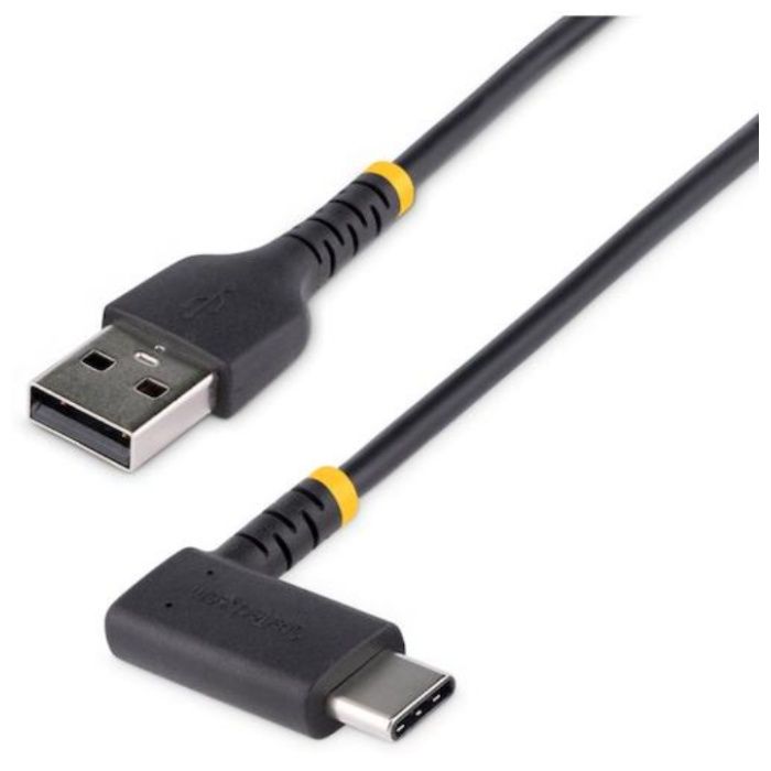 StarTech　USBケーブル/USB-A　-　USB-C/30cm/USB　2.0/L型　右向き/アラミド繊維補強