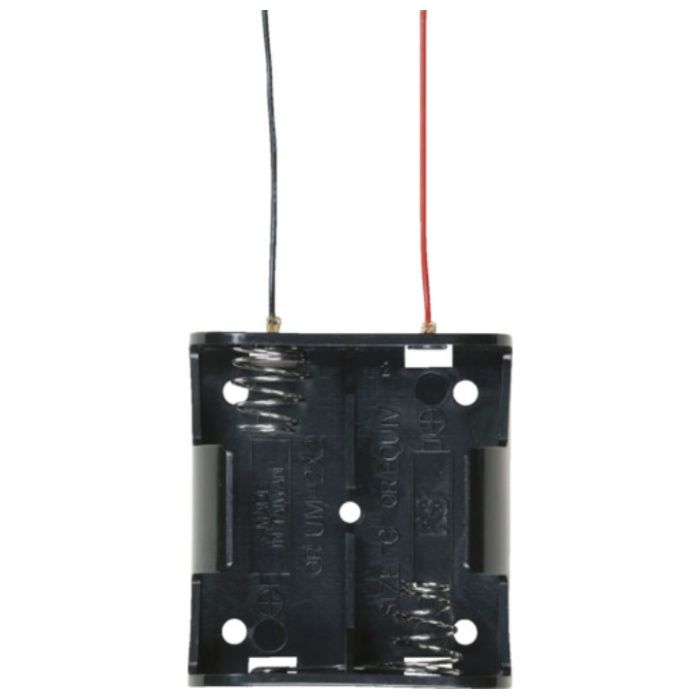タカチ　リード線付電池ホルダー　単2×2