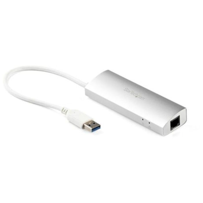 StarTech　USBハブ/USB　3.0/USB-A　-　3x　USB-A/LAN/バスパワー/シルバー