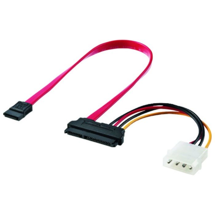 SANWA　電源コネクタ一体型SATAケーブル(0.3m)