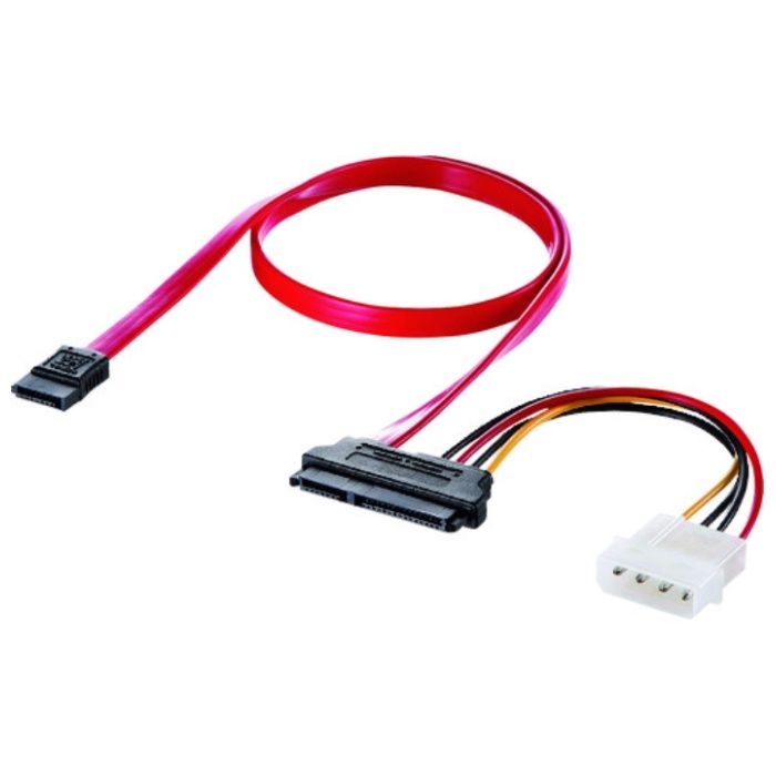SANWA　電源コネクタ一体型SATAケーブル(0.5m)