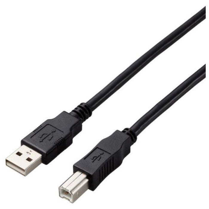 ELECOM　USB2.0ケーブル　A-Bタイプ　仕様固定　5m　ブラック