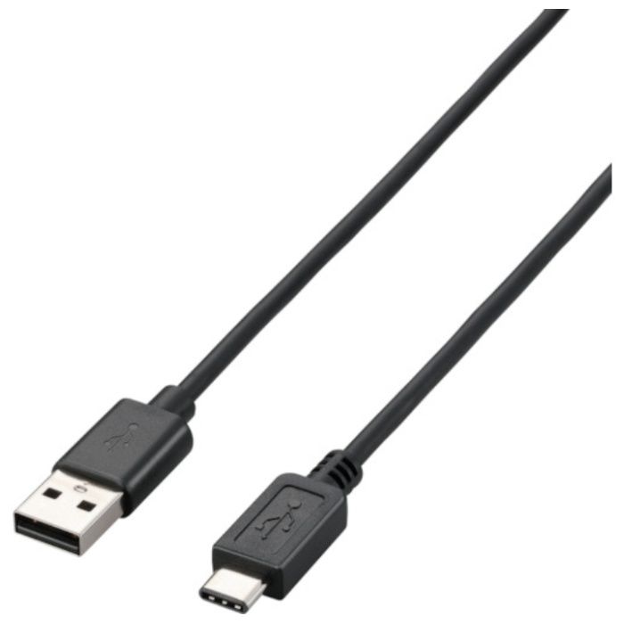 ELECOM　USB2.0ケーブル　A-タイプC　ノーマル　0.5m　ブラック