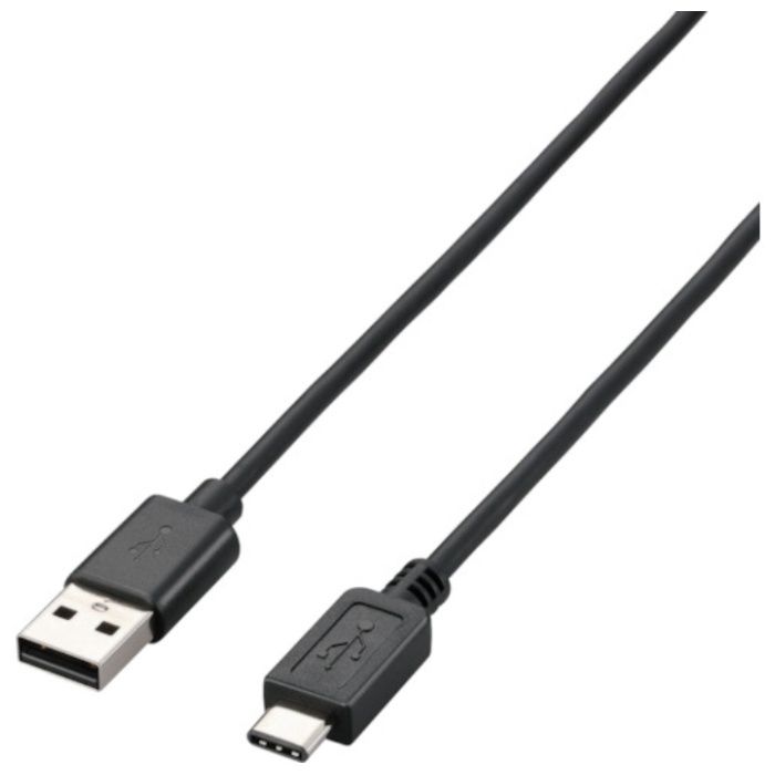 ELECOM　USB2.0ケーブル　A-タイプC　ノーマル　1m　ブラック