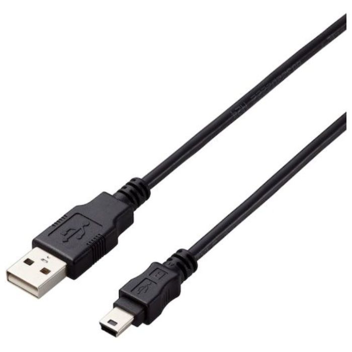 ELECOM　USB2.0ケーブル　A-miniBタイプ　仕様固定　0.5m　ブラック