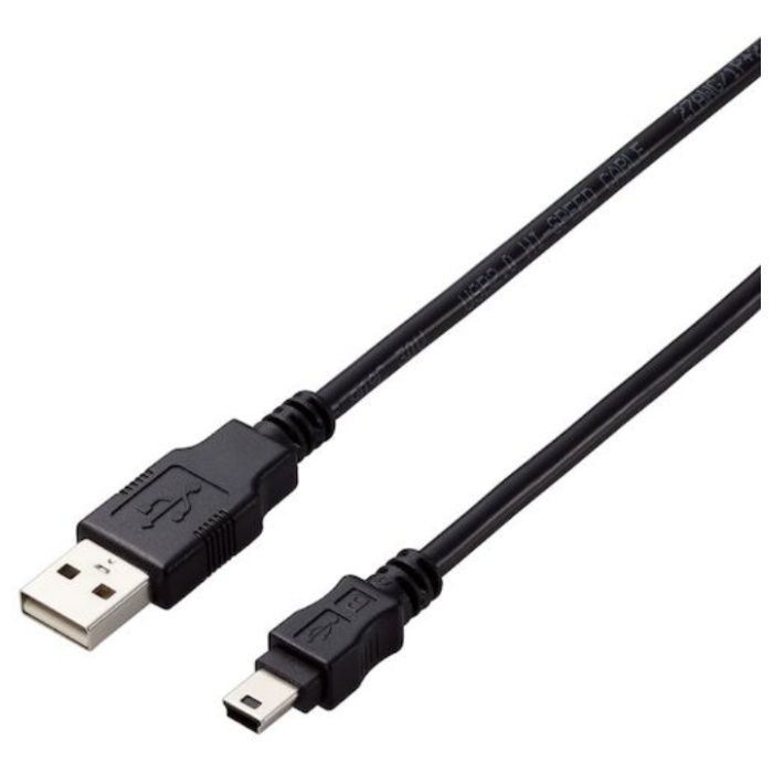 ELECOM　USB2.0ケーブル　A-miniBタイプ　仕様固定　3m　ブラック