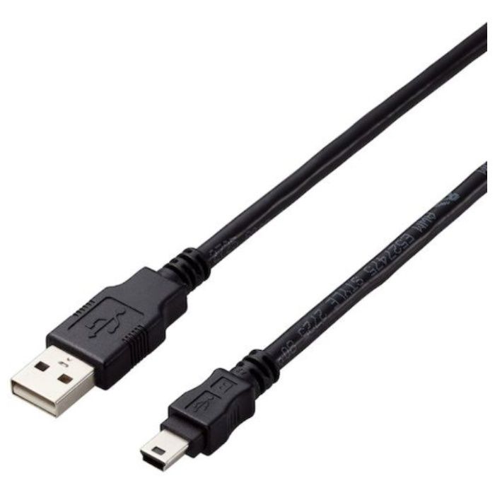 ELECOM　USB2.0ケーブル　A-miniBタイプ　仕様固定　5m　ブラック