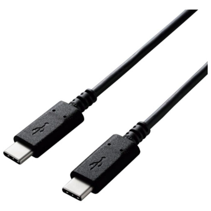 ELECOM　USB2.0ケーブル　C-Cタイプ　認証品　PD対応　3A出力　1.0m　ブラック