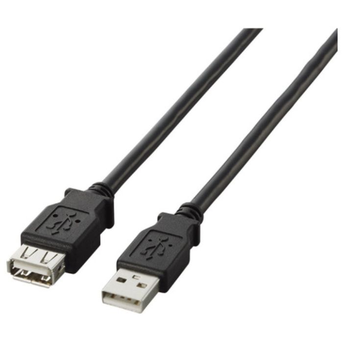 ELECOM　EURoHS指令準拠USB2.0準拠延長ケーブル2.0mブラック