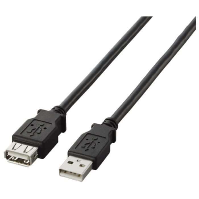 ELECOM　EURoHS指令準拠延長ケーブル5.0mブラック