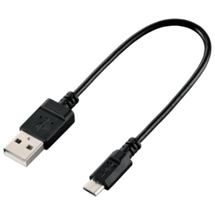 ELECOM　エコUSB2.0ケーブル　A-MicroB　0.15m　ブラック