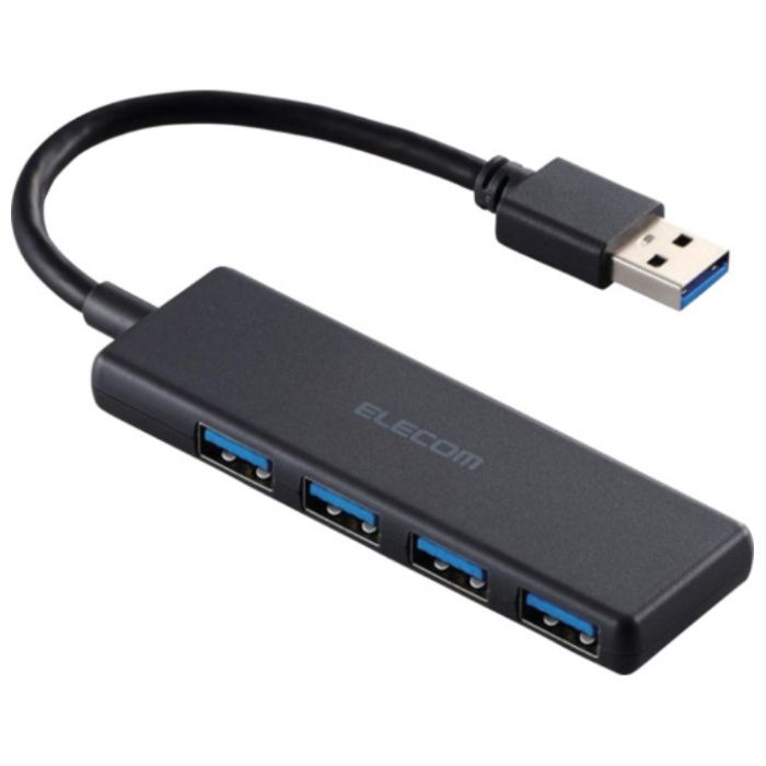 ELECOM　USBHUB　USB5Gbps　バスパワー　4ポート　ブラック