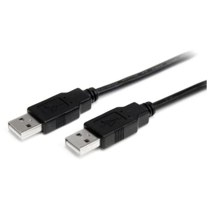 StarTech　USB　2.0ケーブル/2m/Type‐A　-　Type‐A/480Mbps/オス-オス/ブラック/タイプA　-　A