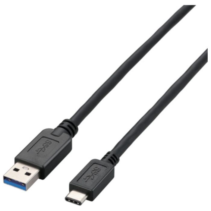 ELECOM　USB3.1ケーブル　A-Cタイプ　2.0m　ブラック