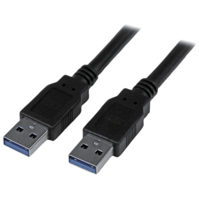 StarTech　USB　3.0ケーブル/1.8m/Type‐A　-　Type‐A/5Gbps/オス-オス/ブラック/タイプA