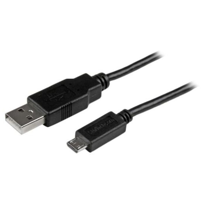 StarTech　USB　2.0ケーブル/50cm/Type‐A　-　MicroB/480Mbps/オス-オス/ブラック/マイクロB