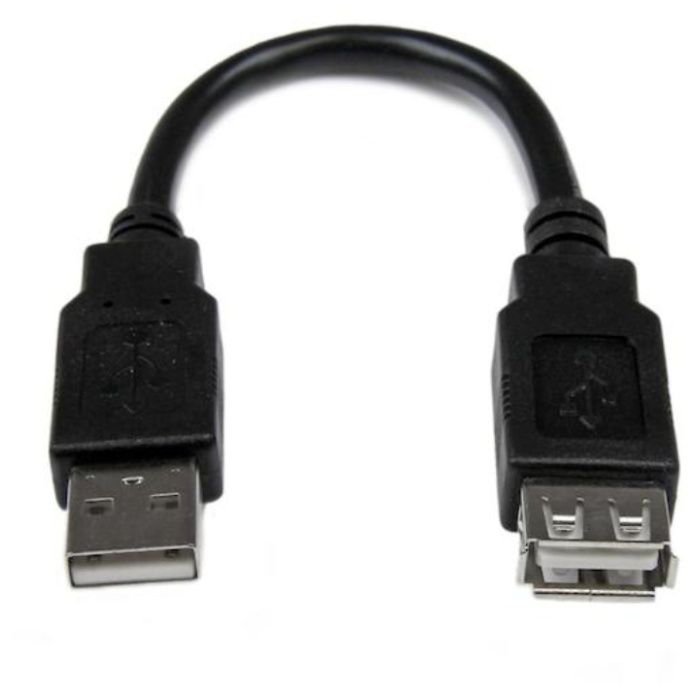 StarTech　USBケーブル/A-A/15cm/USB　2.0/480Mbps/延長用/オス・メス/BK