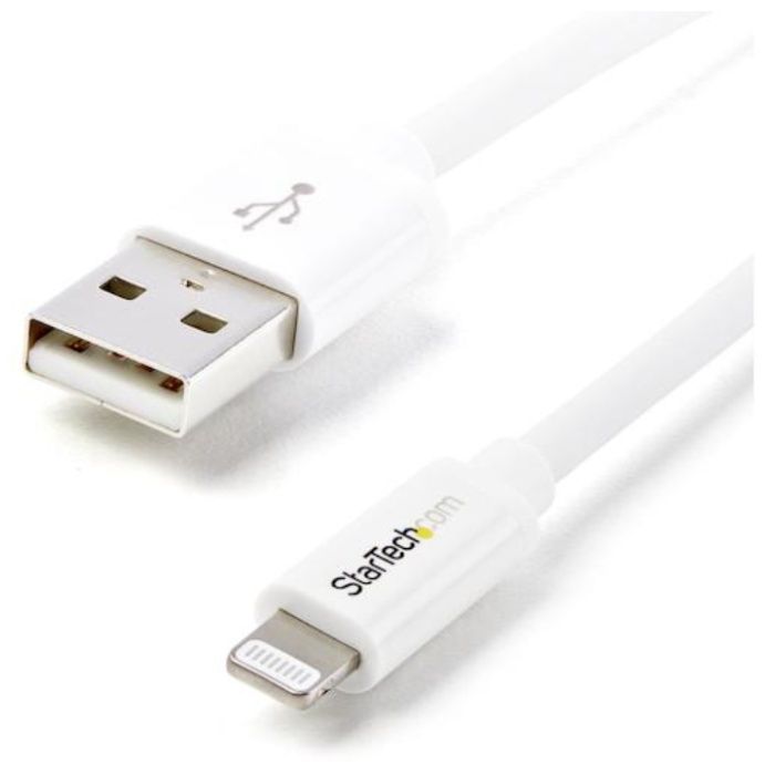 StarTech　Lightningケーブル/USB-A/1m/480Mbps/Apple　MFi認証/ホワイト/iPhone　充電　対応