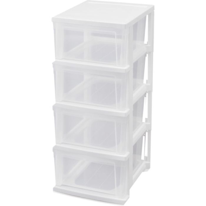 IRIS 284279 スリムチェスト NSSー324 ホワイト/クリア(Tcode:2573432)