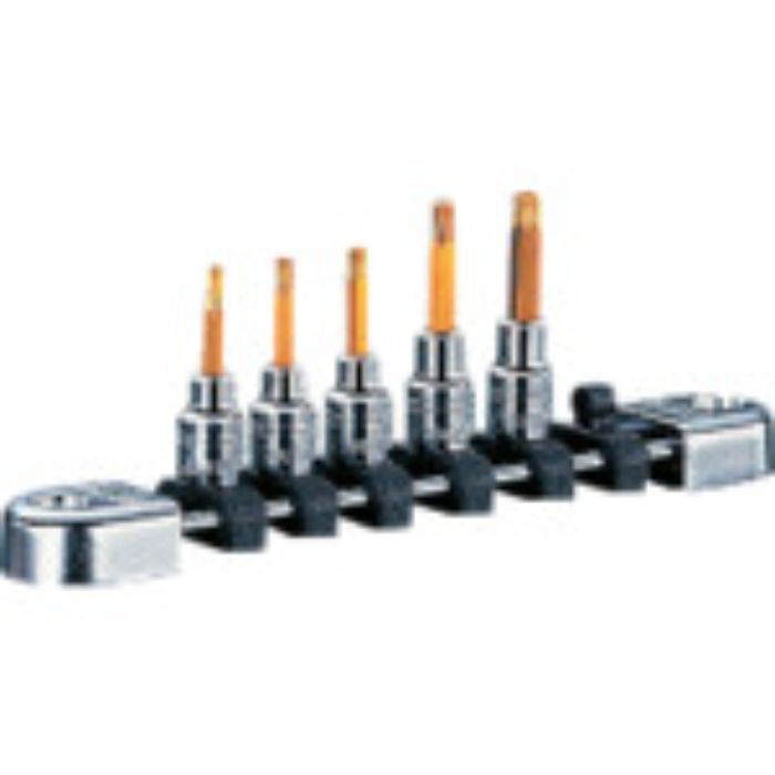 nepros 6.3sq.T型トルクスビットソケットセット[5コ組](Tcode:8070596)