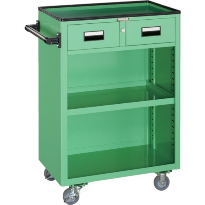 TRUSCO ツールワゴン 600X400XH880 引出・幕板付 ヤンググリーン(Tcode:4408331)
