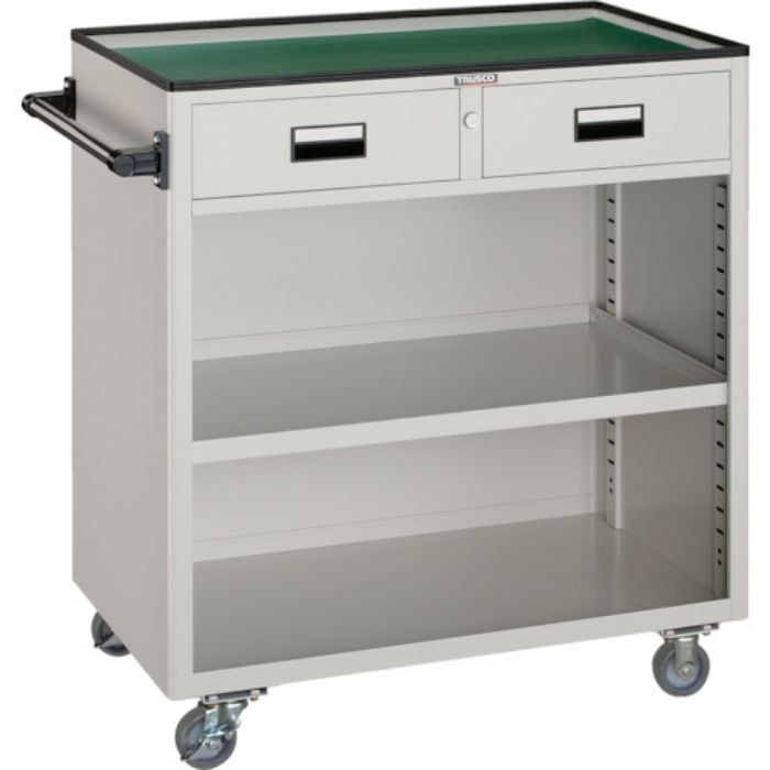 TRUSCO ツールワゴン 800X500XH880 引出・幕板付 ホワイト(Tcode:4408349)