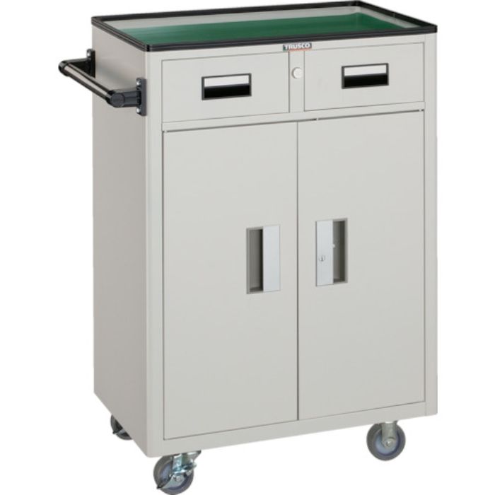 TRUSCO ツールワゴン 600X400XH880 引出・扉付 ホワイト(Tcode:4408403)