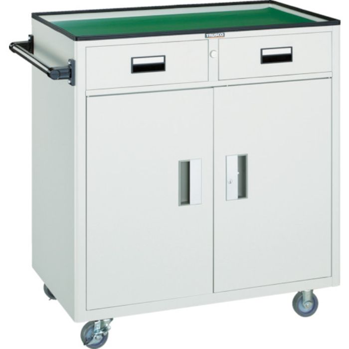 TRUSCO ツールワゴン 800X500XH880 引出・扉付 ホワイト(Tcode:4408420)