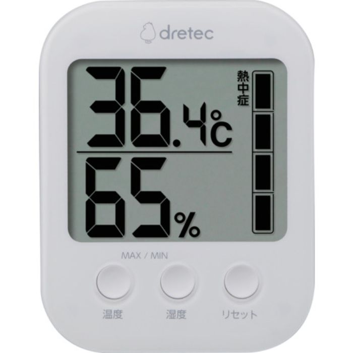 dretec デジタル温湿度計「モスフィ」 ホワイト(Tcode:4689469)
