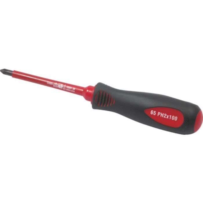 Tech-EV 絶縁ドライバー スクリュードライバー +2×100mm(Tcode:4603648)