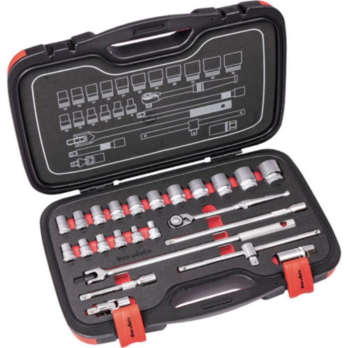 Pro-Auto 1/2DR.24PCソケットセット(Tcode:2507760)