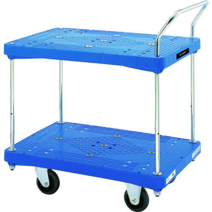 ダンディ プラスチック台車 ダンディPシリーズ タイプPA 2段テーブル片ハンドル式 W905×D605(Tcode:2082334)