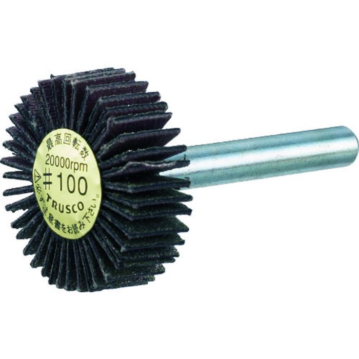 TRUSCO ダイヤ軸付フラップホイール オールダイヤ Φ30X軸径6 100#(Tcode:2168073)
