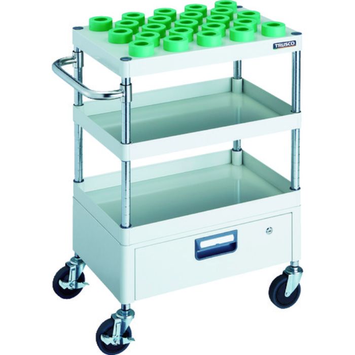TRUSCO ツールワゴン フェニックスワゴン 600X400 1段引出付 HSK40A ホワイト(Tcode:1148332)