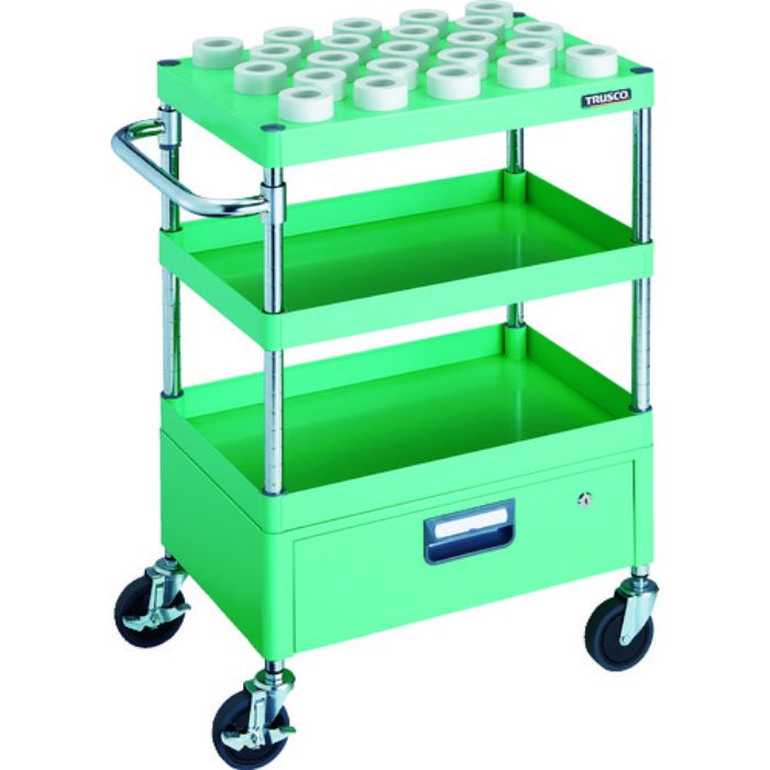 TRUSCO ツールワゴン フェニックスワゴン 600X400 1段引出付 HSK40A ヤンググリーン(Tcode:1148333)