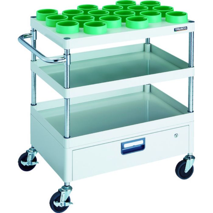 TRUSCO ツールワゴン フェニックスワゴン 750X500 1段引出付 HSK100A ホワイト(Tcode:1148334)