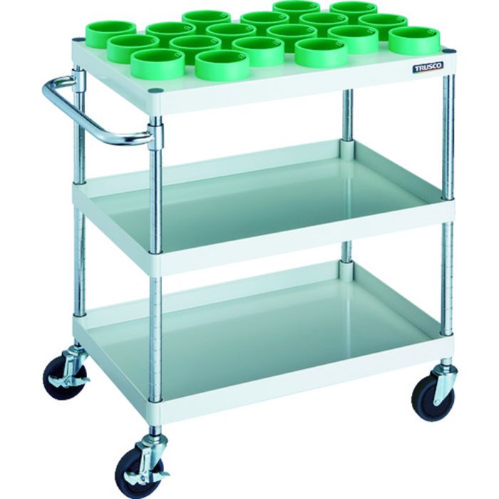 TRUSCO ツールワゴン フェニックスワゴン 750X500XH880 HSK100A ホワイト(Tcode:1148345)