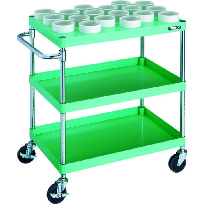 TRUSCO ツールワゴン フェニックスワゴン 750X500XH880 HSK100A ヤンググリーン(Tcode:1148347)