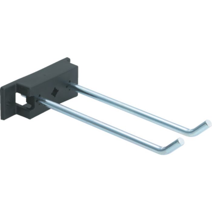 TRUSCO パンチングパネル用フックバー 直線2本タイプ A型ベース(Tcode:3294897)