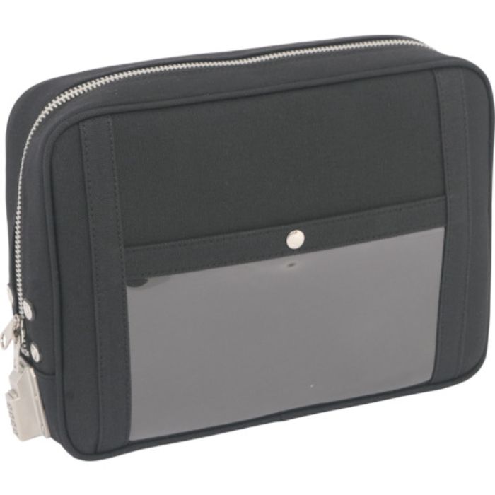 SANEI 帆布メール用ポーチ(L)SED-1錠付 黒(Tcode:1141904)